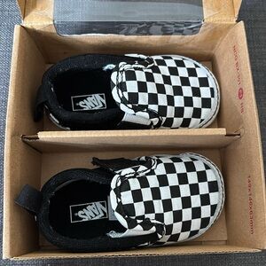 Vans Baby Checkered Black/Truewhite Size 4